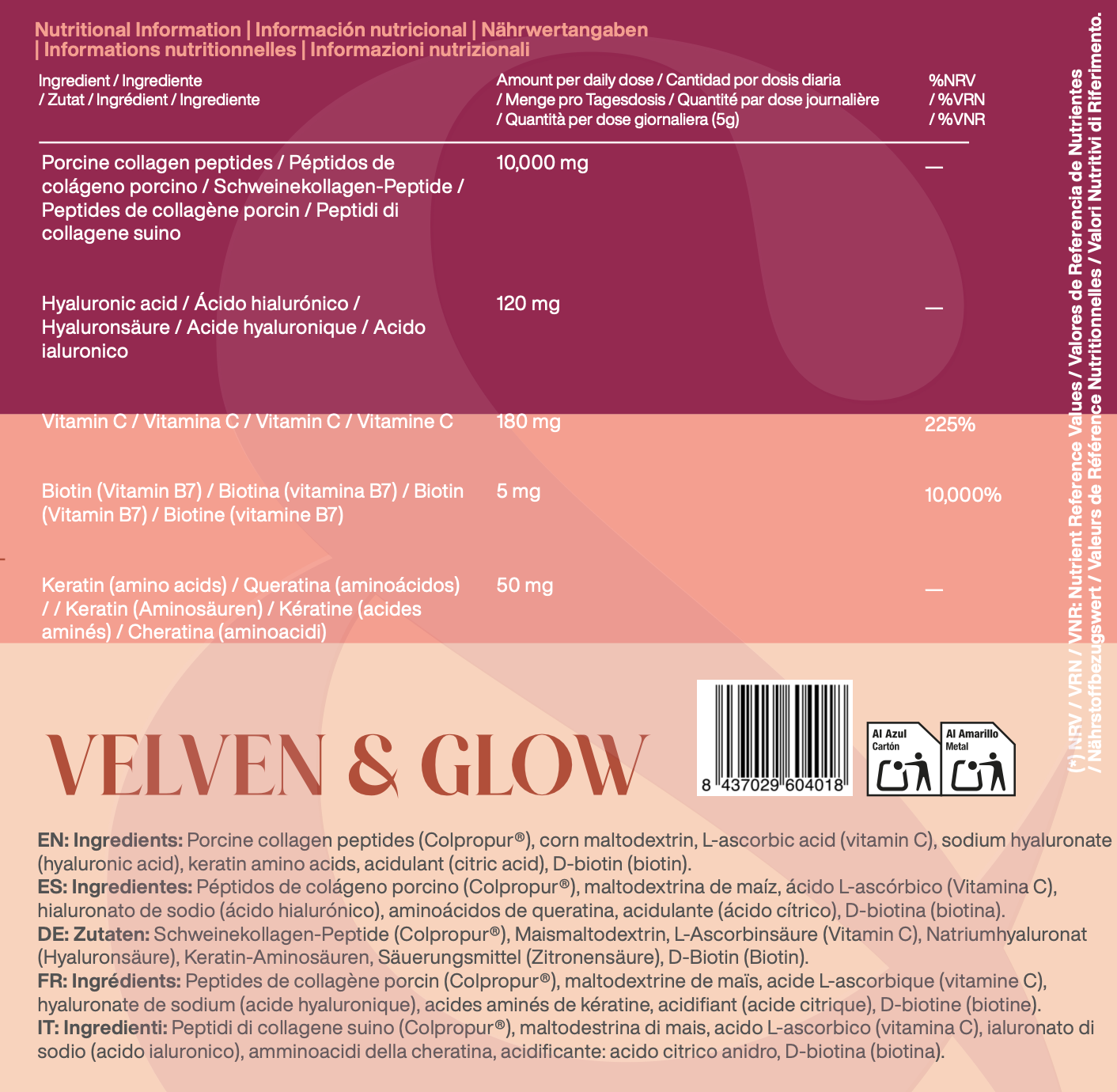 Colágeno Hidrolizado con Ácido Hialurónico y Vitamina C
