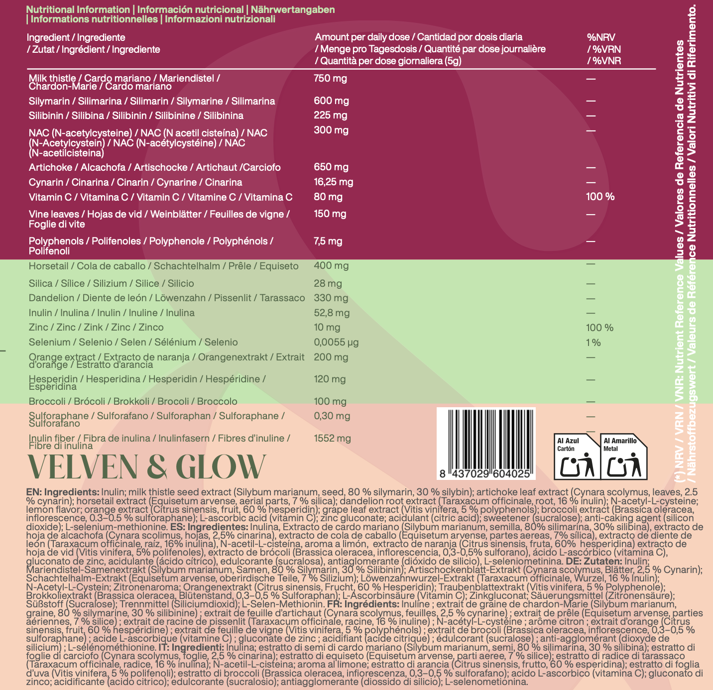 Detox Superblend con Cardo Mariano, Alcachofa, Diente de León, Cola de Caballo y Vitaminas y Minerales