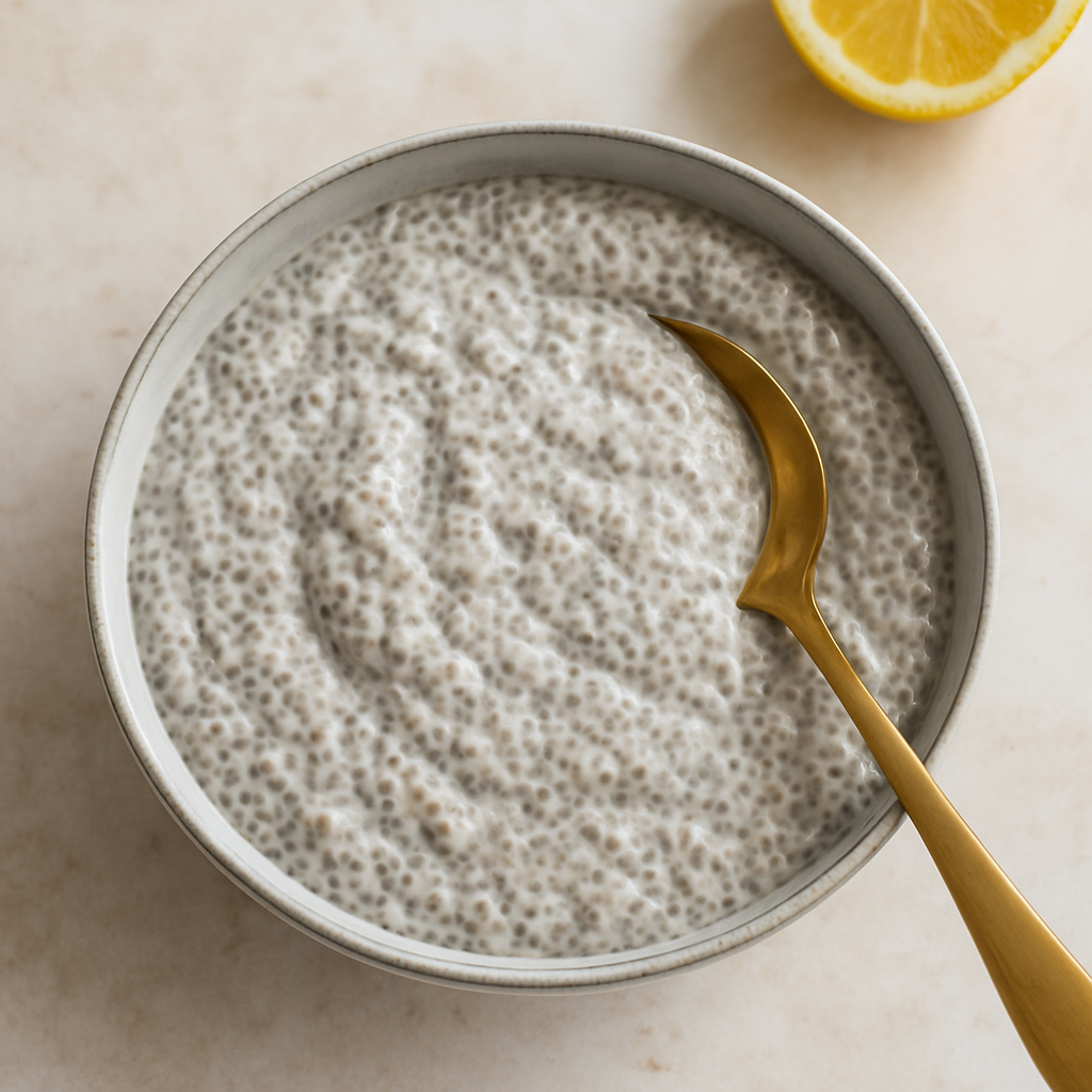 Pudín de Chía con Frutas Tropicales y Colágeno