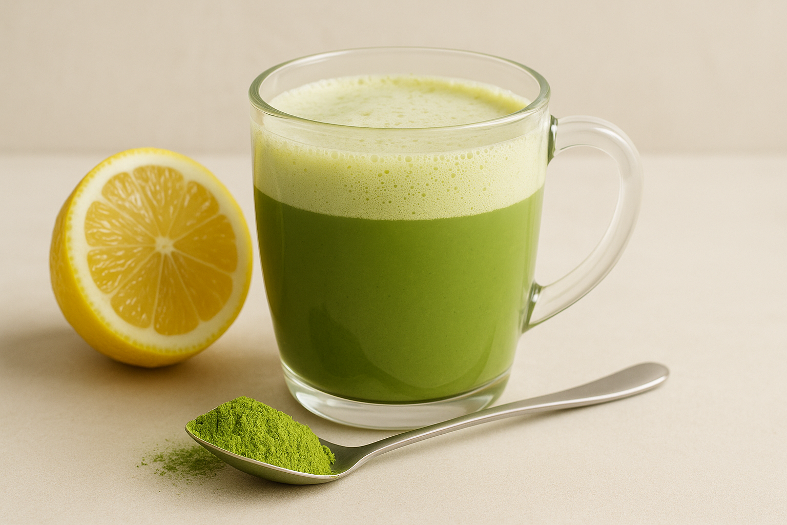 Latte Detox de Té Matcha y Limón