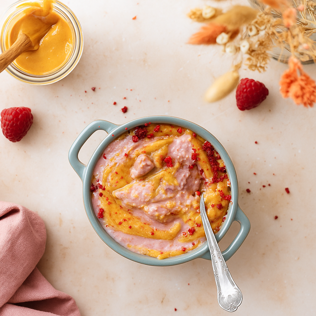 Overnight Oats con Frambuesa y Maracuyá + Colágeno